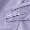 Mens Cotton Oxford Long Sleeve Casual Shirt Solid Four Season TurnDown Collar