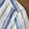 Mens Trendy Striped Long Sleeve Casual Shirt Linen Cotton Blend Four Seasons