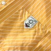 Mens Casual Striped Yellow Long Sleeve Cotton Comfortable Shirt