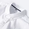 Mens Embroidered Solid Cotton Casual Full Sleeve Square Collar Shirt