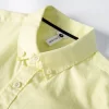Mens Embroidered Solid Cotton Casual Full Sleeve Square Collar Shirt
