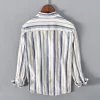 Mens Trendy Striped Long Sleeve Casual Shirt Linen Cotton Blend Four Seasons