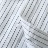 Mens Cotton Striped Long Sleeve Casual Blue Shirt Comfy Daily Four Seasons