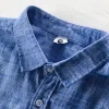 Mens Cotton Long Sleeve Solid Casual Shirt Daily All Seasons Turn Down