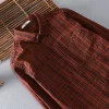 Mens Cotton Plaid Long Sleeve Casual Shirt Turn-Down Collar Four Seasons
