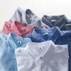 Mens Cotton Long Sleeve Solid Casual Shirt Daily All Seasons Turn Down