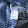 Mens Cotton Striped Long Sleeve Casual Blue Shirt Comfy Daily Four Seasons