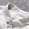 Mens Casual White Linen Cotton Long Sleeve Office Shirt