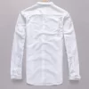 Mens Casual White Linen Cotton Long Sleeve Office Shirt