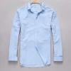 Mens Casual White Linen Cotton Long Sleeve Office Shirt