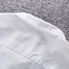 Mens Casual White Linen Cotton Long Sleeve Office Shirt