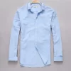 Mens Casual White Linen Cotton Long Sleeve Office Shirt