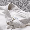 Mens Casual White Linen Cotton Long Sleeve Office Shirt