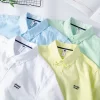 Mens Embroidered Solid Cotton Casual Full Sleeve Square Collar Shirt