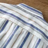 Mens Trendy Striped Long Sleeve Casual Shirt Linen Cotton Blend Four Seasons