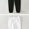 Mens Cotton Linen Ankle-Length Casual Straight Pants Elastic Waist Loose Plus Size
