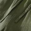 Mens Casual Loose Linen Cotton Pants Elastic Waist Full Length Solid