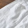 Mens Cotton Linen Casual Straight Pants Elastic Waist Loose Fit Plus Size