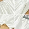 Mens Casual Loose Linen Cotton Pants Elastic Waist Full Length Solid