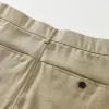 Mens Linen Blend Loose Straight Elastic Waist Casual Pants