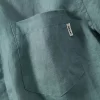 Mens Linen Short Sleeve Casual Shirt Summer TurnDown Collar Solid Pocket