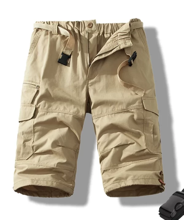 Mens Cotton Tactical Cargo Shorts Summer Casual Straight Fit