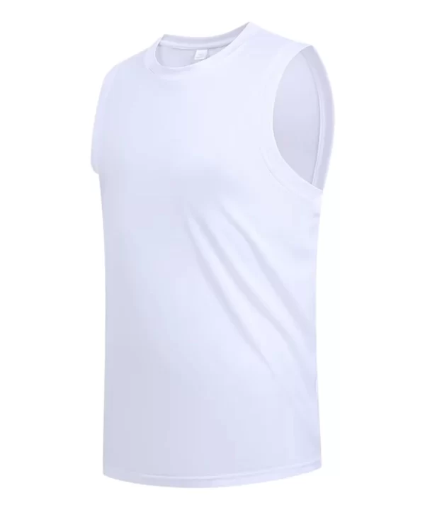 Mens Summer Casual Ice Silk Tank Top Large Size Breathable Running Fitness