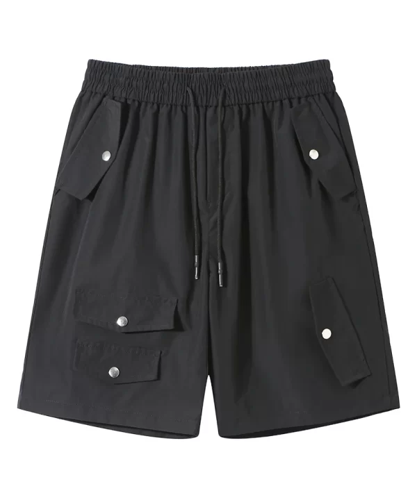 Mens Safari Style Loose Knee Length Shorts Multi Pocket Quick Dry