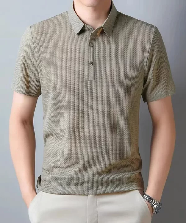 2025 Summer Mens Breathable Solid Casual Polo Shirt
