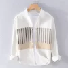 Mens Casual Patchwork Long Sleeve Cotton Comfortable Four Seasons Shirt