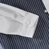 Mens Cotton Patchwork Casual Long Sleeve Shirt Office