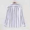 Mens Casual Striped Long Sleeve Cotton Blend Shirt Comfortable Office