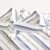 Mens Italian Striped Long Sleeve Casual Shirt Linen Cotton Blend Single Breasted