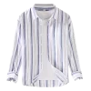Mens Casual Striped Long Sleeve Cotton Blend Shirt Comfortable Office